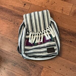 Billabong Striped Black and White Backpack